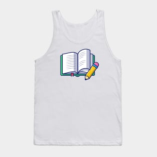 Note book with pen cartoon Tank Top